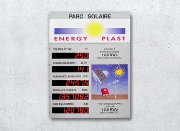 Afficheurs LED pour l'énergie solaire et éolienne