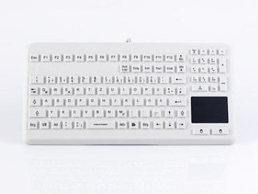 Clavier en silicone avec pavé tactile